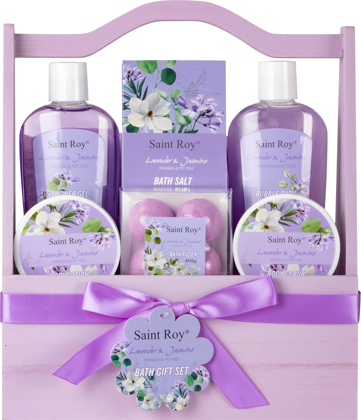Spa Gift Baskets for Women - 13Pcs Lavender Jasmine Luxury Spa Gift Set with Nourishing Birthday Gifts for Women, Mothers Day Gifts, Gift Set Bath Spa Basket, Women Valentine'S Day Unique Gift Ideas