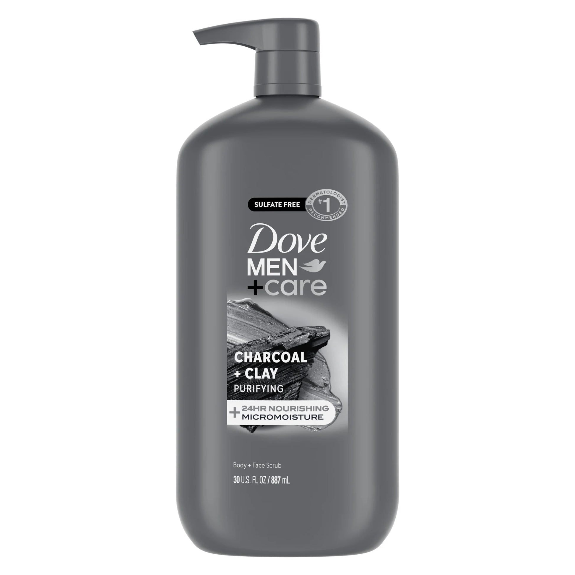 (4 Pack)  Elements Liquid Body Wash and Face Wash Charcoal + Clay Nourishing Cleanser, 30 Oz