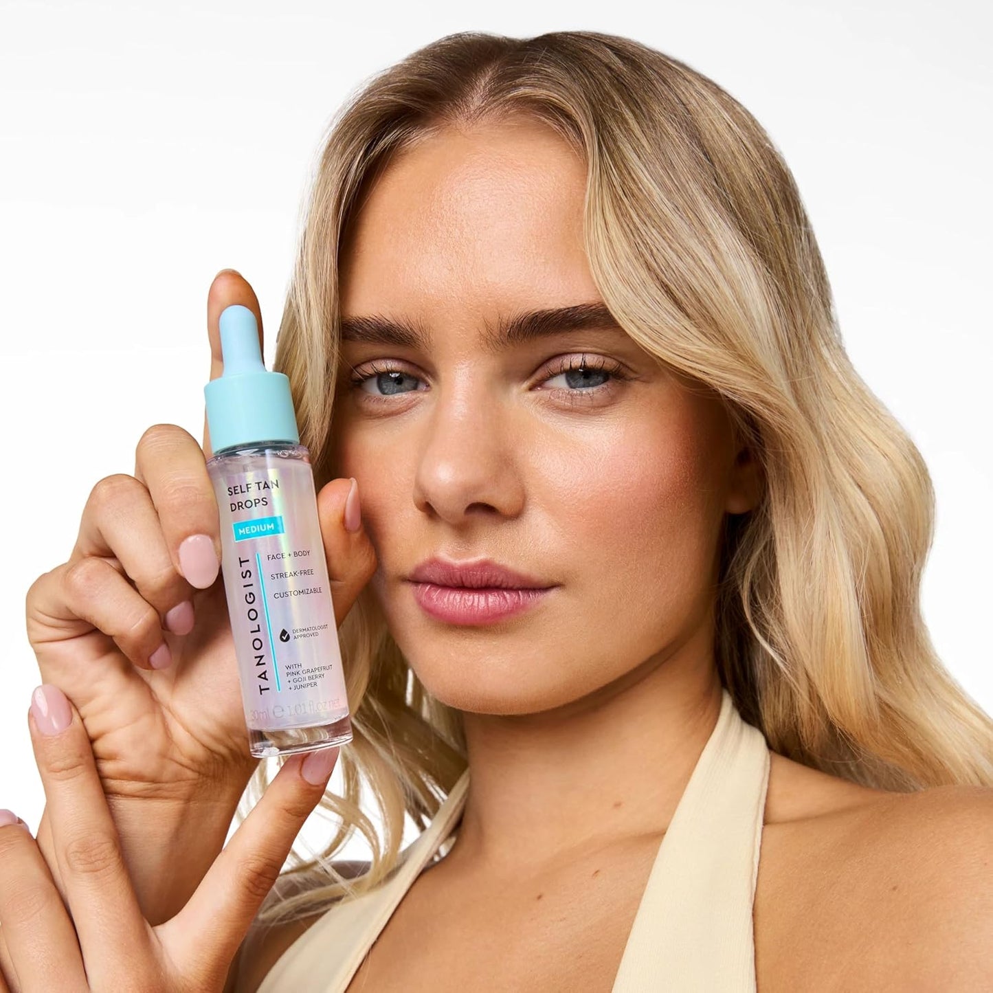 Face and Body Self Tan Drops, Medium - Bronzing Drops - Illuminating Self Tanning Drops, Natural Ingredients & Vegan - 1.01 Fl Oz